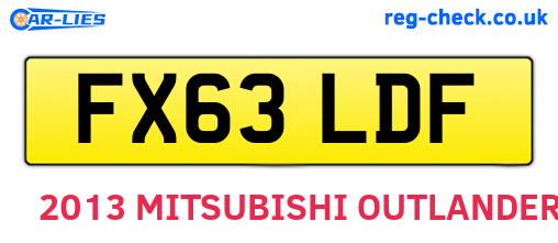 FX63LDF are the vehicle registration plates.