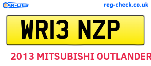 WR13NZP are the vehicle registration plates.