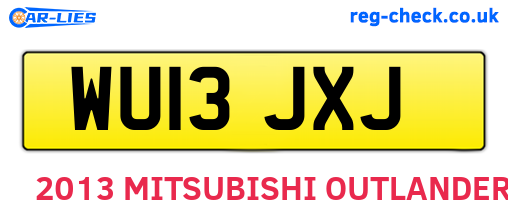 WU13JXJ are the vehicle registration plates.