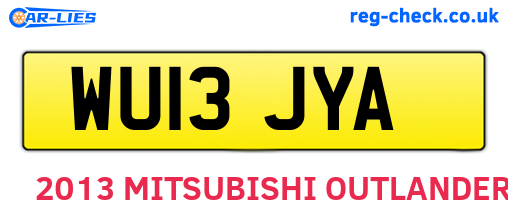 WU13JYA are the vehicle registration plates.