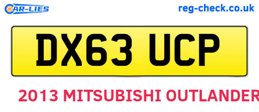 DX63UCP are the vehicle registration plates.