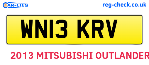 WN13KRV are the vehicle registration plates.