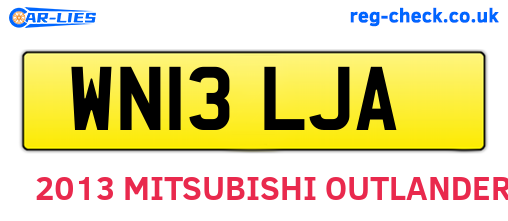 WN13LJA are the vehicle registration plates.