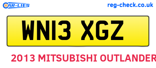 WN13XGZ are the vehicle registration plates.
