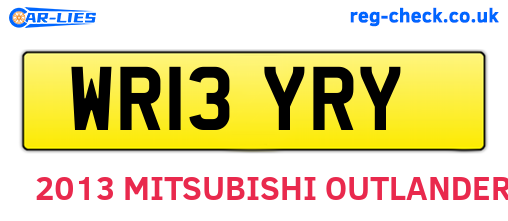 WR13YRY are the vehicle registration plates.
