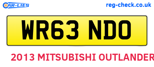 WR63NDO are the vehicle registration plates.