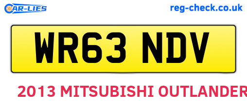 WR63NDV are the vehicle registration plates.