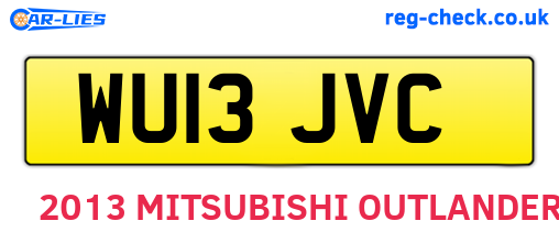 WU13JVC are the vehicle registration plates.