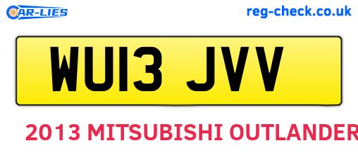 WU13JVV are the vehicle registration plates.