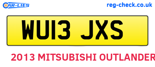 WU13JXS are the vehicle registration plates.
