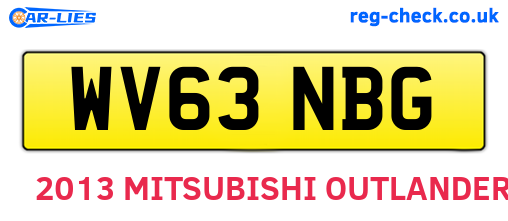 WV63NBG are the vehicle registration plates.