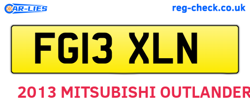 FG13XLN are the vehicle registration plates.