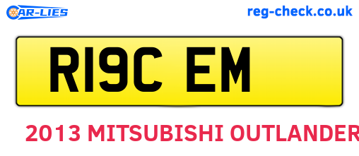 R19CEM are the vehicle registration plates.