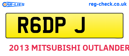 R6DPJ are the vehicle registration plates.