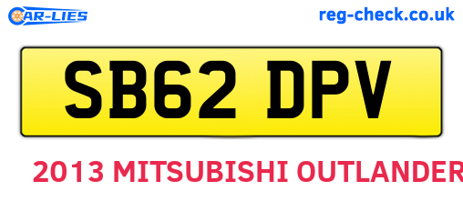 SB62DPV are the vehicle registration plates.
