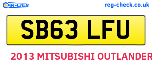 SB63LFU are the vehicle registration plates.