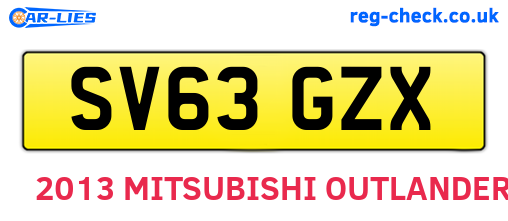 SV63GZX are the vehicle registration plates.