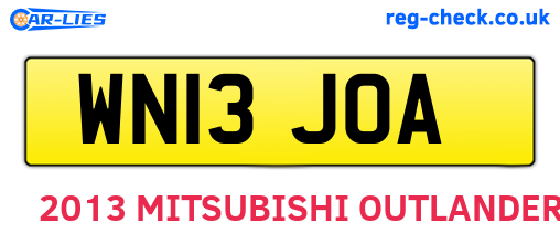WN13JOA are the vehicle registration plates.