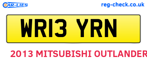 WR13YRN are the vehicle registration plates.