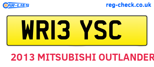 WR13YSC are the vehicle registration plates.
