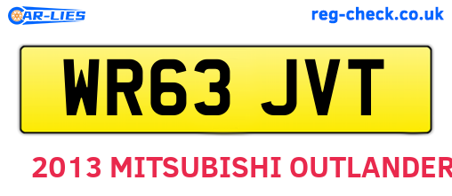 WR63JVT are the vehicle registration plates.