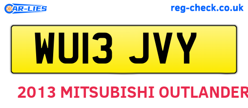 WU13JVY are the vehicle registration plates.
