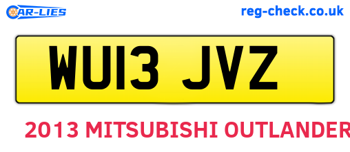 WU13JVZ are the vehicle registration plates.