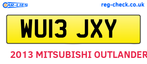 WU13JXY are the vehicle registration plates.