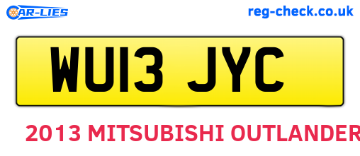 WU13JYC are the vehicle registration plates.