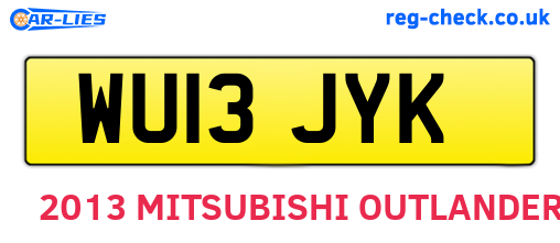 WU13JYK are the vehicle registration plates.