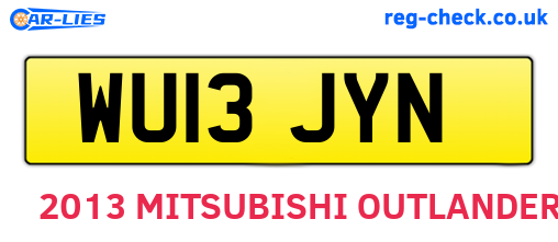 WU13JYN are the vehicle registration plates.