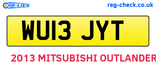 WU13JYT are the vehicle registration plates.