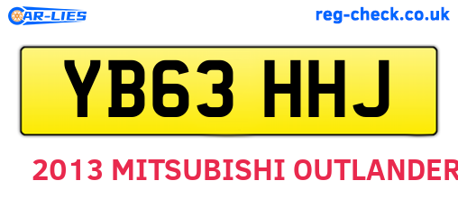YB63HHJ are the vehicle registration plates.