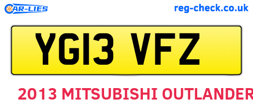 YG13VFZ are the vehicle registration plates.