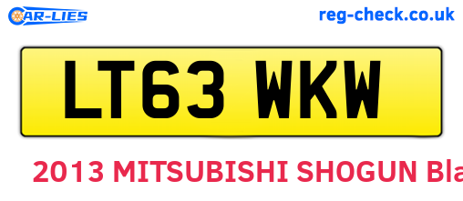 LT63WKW are the vehicle registration plates.
