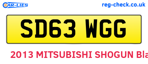 SD63WGG are the vehicle registration plates.