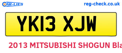 YK13XJW are the vehicle registration plates.