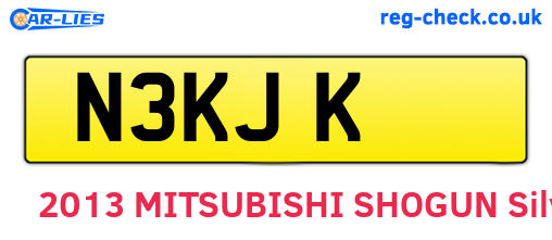 N3KJK are the vehicle registration plates.