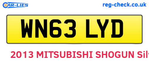 WN63LYD are the vehicle registration plates.