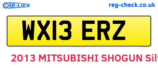 WX13ERZ are the vehicle registration plates.