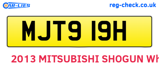 MJT919H are the vehicle registration plates.