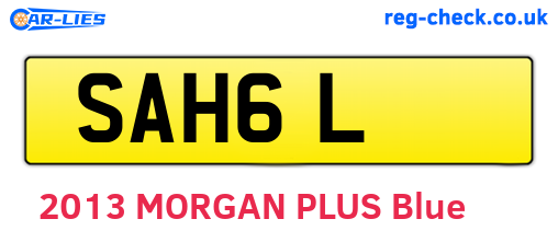 SAH6L are the vehicle registration plates.
