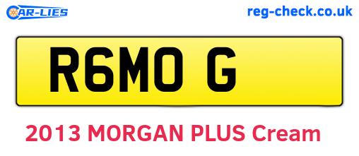 R6MOG are the vehicle registration plates.