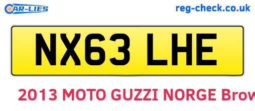 NX63LHE are the vehicle registration plates.