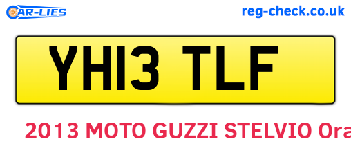 YH13TLF are the vehicle registration plates.