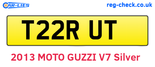 T22RUT are the vehicle registration plates.