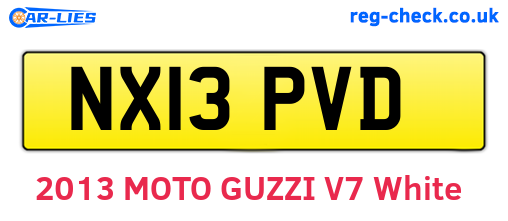 NX13PVD are the vehicle registration plates.