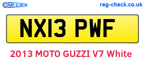 NX13PWF are the vehicle registration plates.
