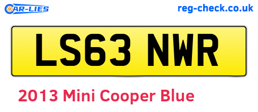 Blue 2013 Mini Cooper (LS63NWR)