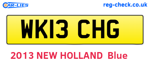 WK13CHG are the vehicle registration plates.